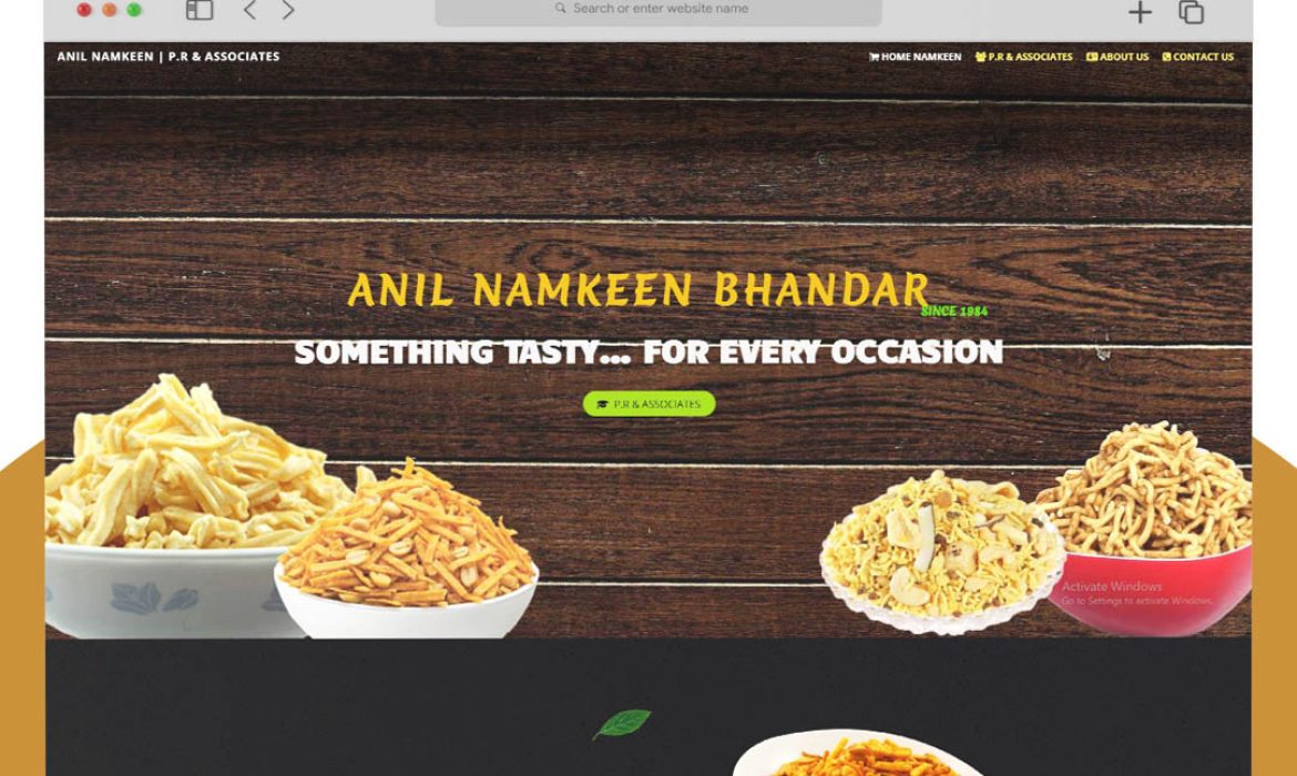 Anil Namkeen Bhandar (Website) Namkeen Website