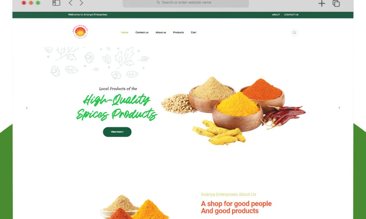 Ananya Enterprises (Website) Spice’s Website