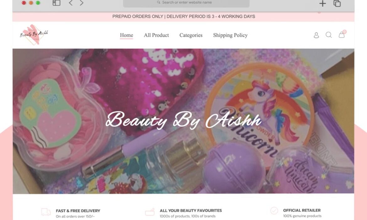 Beauty By Aishh (Website) Beauty Products